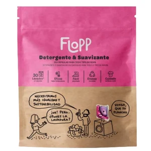 DETERGENTE CON SUAVIZANTE ECO FLOPP 30 LAVADOS