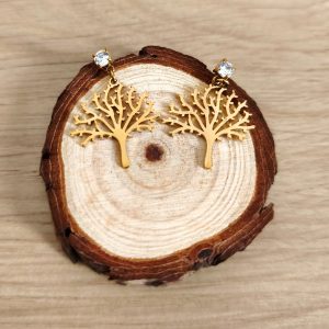 PENDIENTE DEL ÁRBOL DE LA VIDA DORADO