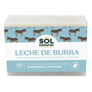 JABÓN SÓLIDO LECHE DE BURRA 100G SOL NATURAL