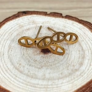 PENDIENTES DE ESLABONES PEQUEÑOS DORADOS