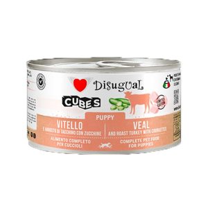 BOTE COMIDA HÚMEDA TERNERA Y PAVO CON CALABACÍN 150G DISUGUAL