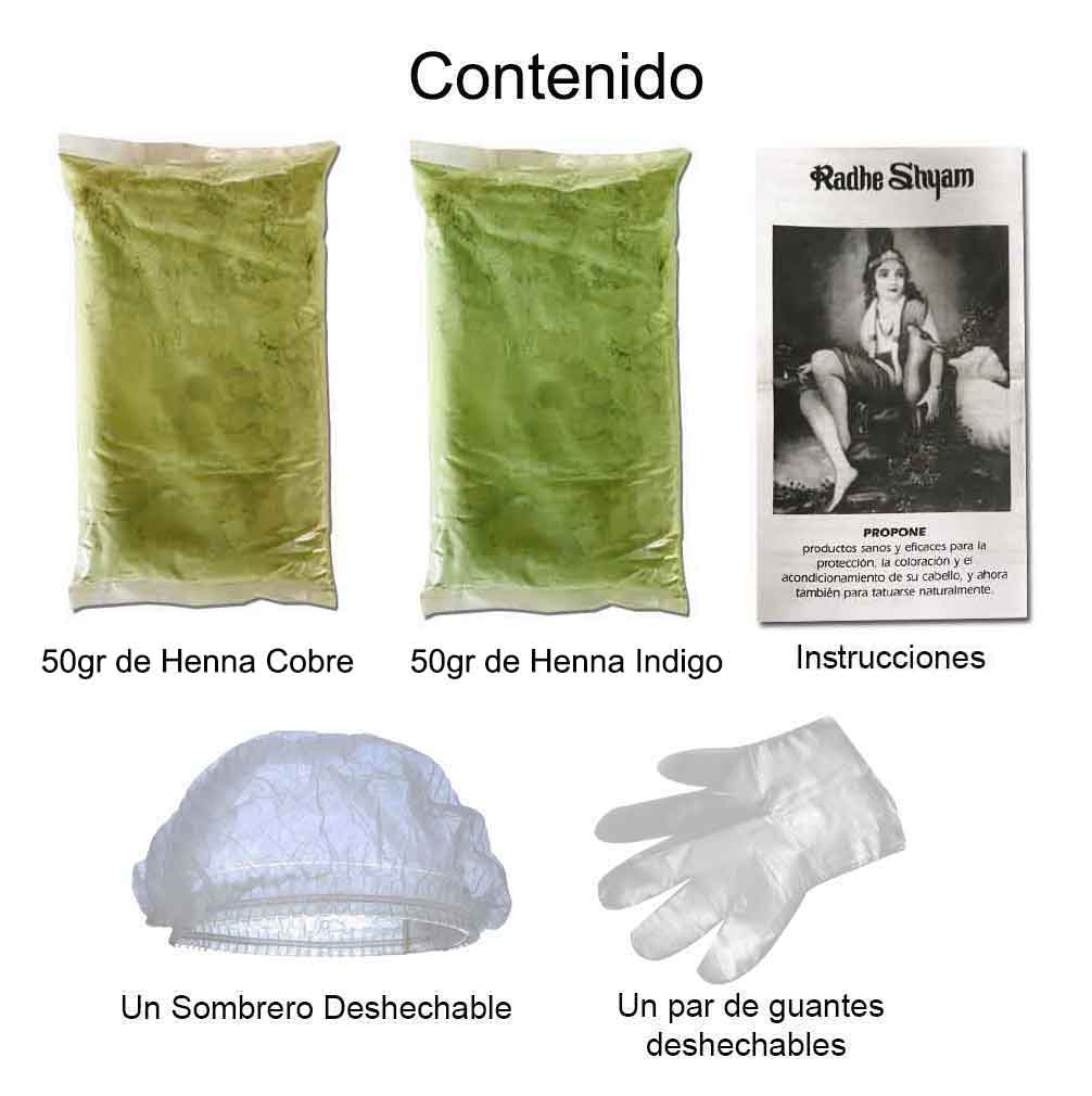 HENNA TRATAMIENTO CASTAÑO OSCURO PROFUNDO 100G RHADE SHYAM - Imagen 4