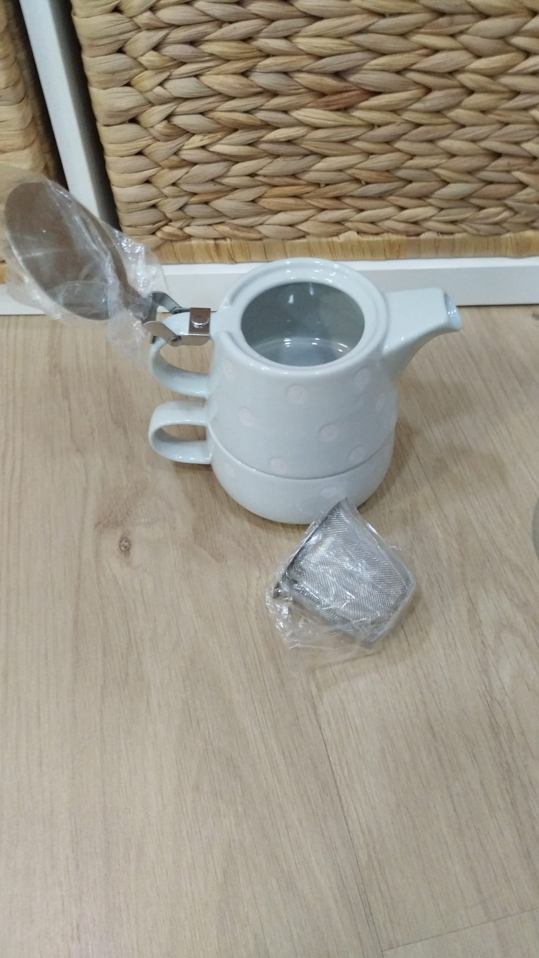 TETERA GRIS CON FILTRO Y TAZA 0,45L - Imagen 2